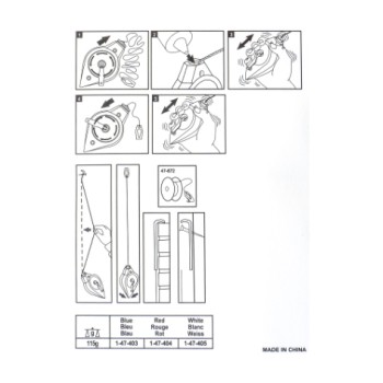 Sfoara pentru Trasat, 15 m, Nivela Fir, Praf Creta Albastru MX917