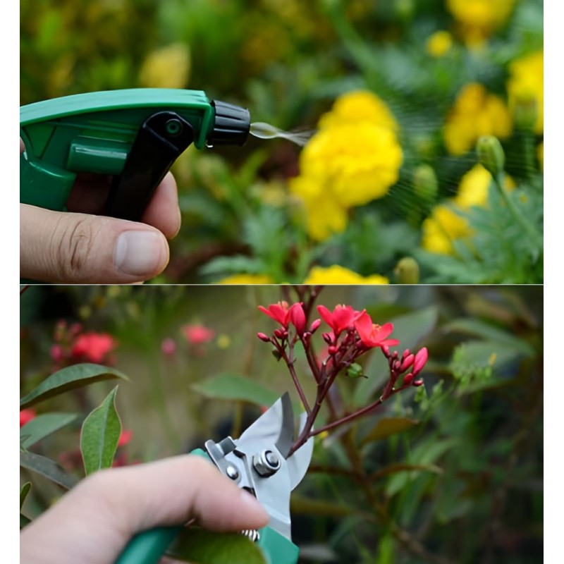 Trusa de gradinarit completa, servieta plastic VERDE, 10 piese MX992