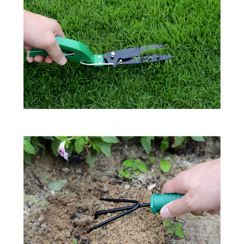 Trusa de gradinarit completa, servieta plastic VERDE, 10 piese MX992