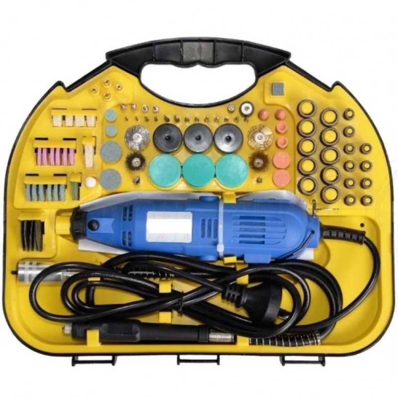 Trusa minifreza tip biax 117 piese 500W Craft-tec MX605