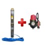 Pompa submersibila cu turbina DRK 3.5SDM2-8, cablu de alimentare 15 metri + Presostat Electronic DRK cu priza, Model PC-13AB