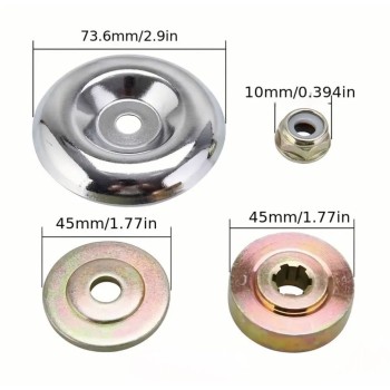 Kit reparatie angrenaj unghiular motocoasa, set flansa, saiba, piulita