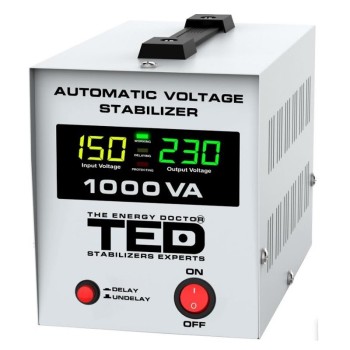 Stabilizator de retea, maxim 1000VA/600W, AVR, LCD, 1 iesire schuko