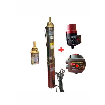 Pompa Submersibila Cupru DRK, Model 4STM4-8,1.1 kW + Presostat Electronic DRK, Model PC-13a