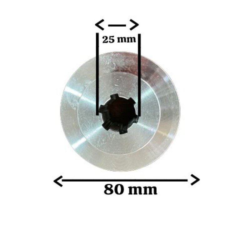 Fulie Motor Dubla, 6 Caneluri, Diametru 80mm-25 mm