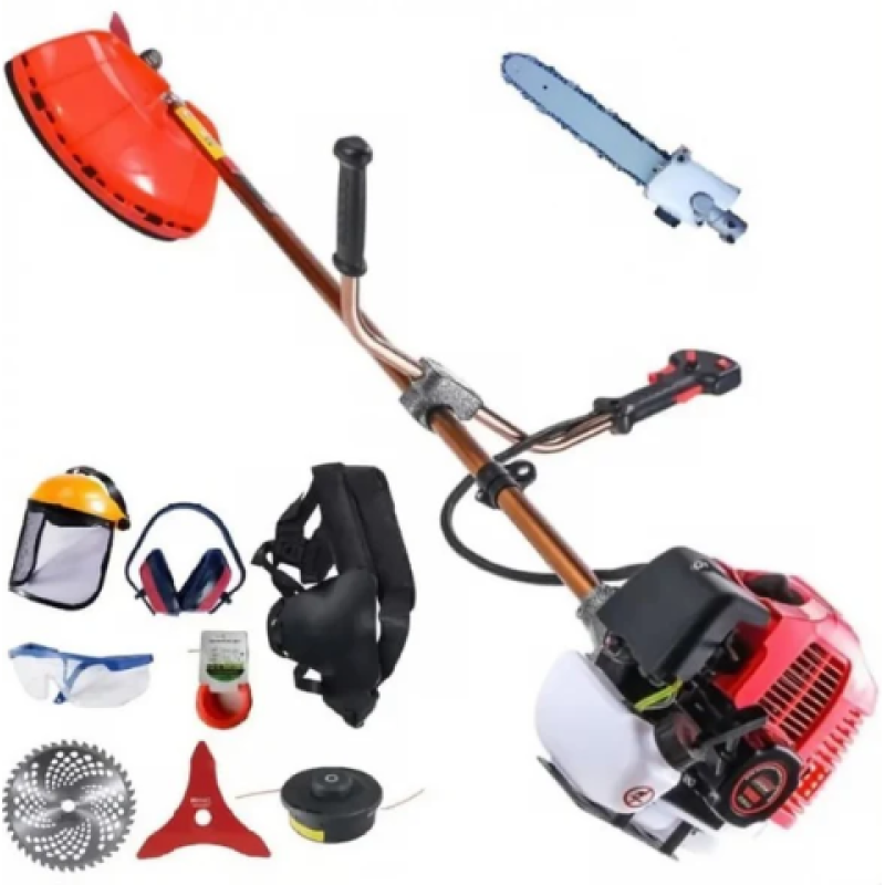 MOTOCOASA PE BENZINA ALFA 7* 7000 PROFESSIONAL, 8 ACCESORII INCLUSE, 12000RPM, 58CC, 7CP + ACCESORIU TIP FIERASTRAU