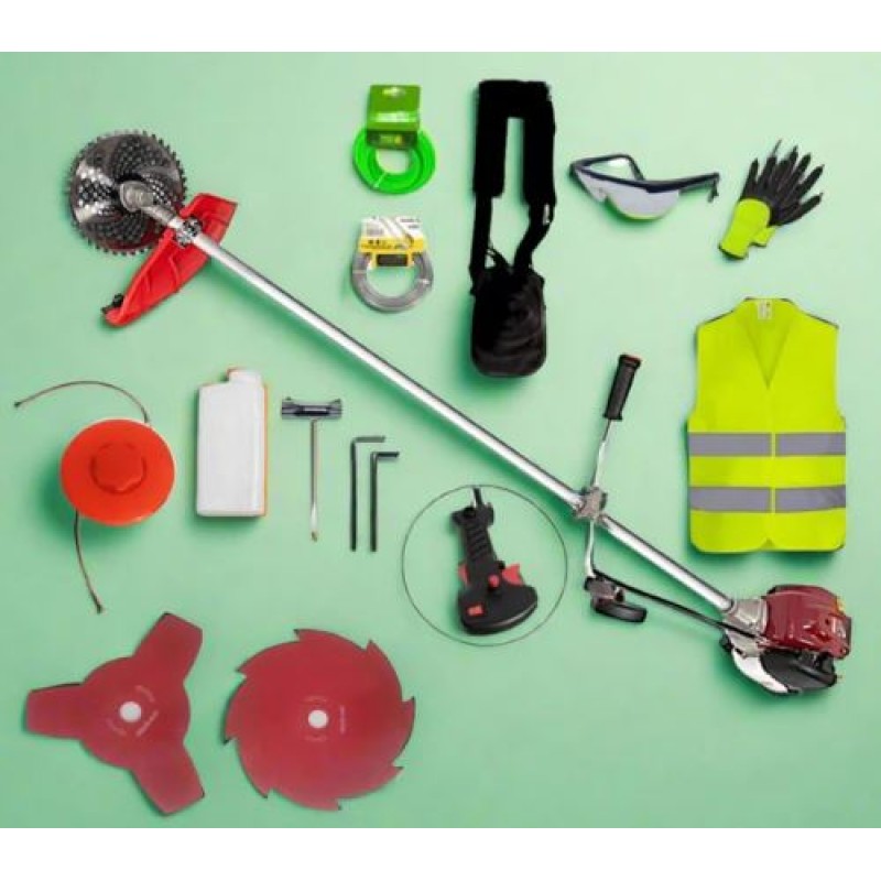 COAS'ZiLLA Set Motocoasa 4 Timpi VÖKNER T5600-P, 7.5CP, 9000 Rpm, 4 Sisteme Taiere + Extra accesorii