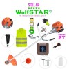 COASaZiLLA SET Motocoasa WolfSTAR© motor 2 timpi ALP, 6CP, 52cc, 11.000RPM + sistem taiere, EXTRA Accesorii