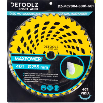 Disc motocositoare 40T Vidia, 255 x 25.4 x 2 mm, MaxPower