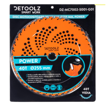 Disc motocositoare 40T Vidia, 255 x 25.4 x 2 mm, Power