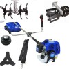 Motocoasa benzina Baikal BK 4200, 4.7 CP, 4200W, 4 sisteme de taiere, set complet de accesorii + Cultivator + Prasitoare