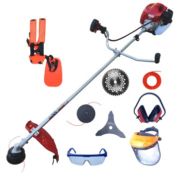 Motocoasa benzina Craft Tech 6100 Ultra, 8 Accesorii, 6 CP, 4.5kW, motor 2 timpi, functie Easy Start, Rosu