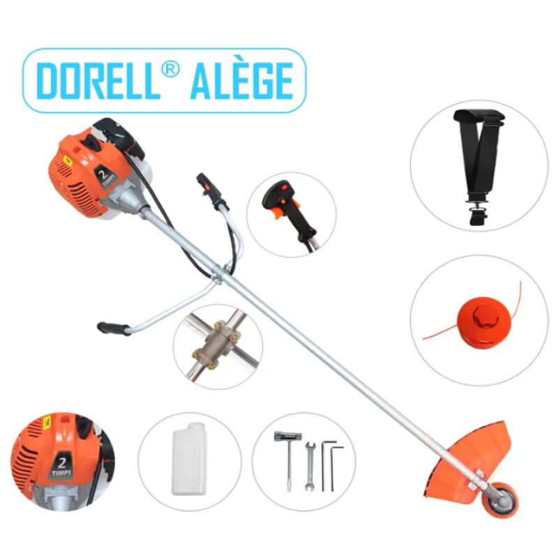 *BUZZ* Motocoasa DORELL® ALÈGE 4680 6CP, 52cc, diametru taiere 42cm + accesorii