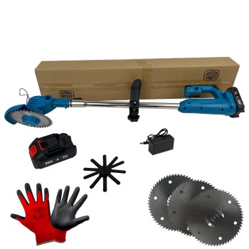 Motocoasa electrica German Meister, 2 acumulatori, 36v + 3 discuri vidia