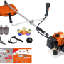 Motocoasa Kubani DDT-0040 , 5 CP, 51,7 CC, 2 timpi, 6000 RPM, 150 cm lungime arbore, 3 accesorii incluse, 3 sticle ulei amestec, 3 fire trimmer