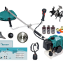 Motocoasa Mustang DDT-0040 , 5,5 CP, 51,7 CC, 2 timpi, 6000 RPM, 150 cm lungime arbore, 4 accesorii incluse, 3 fire trimmer, 3 sticle ulei amestec, 1 cultivator model 3