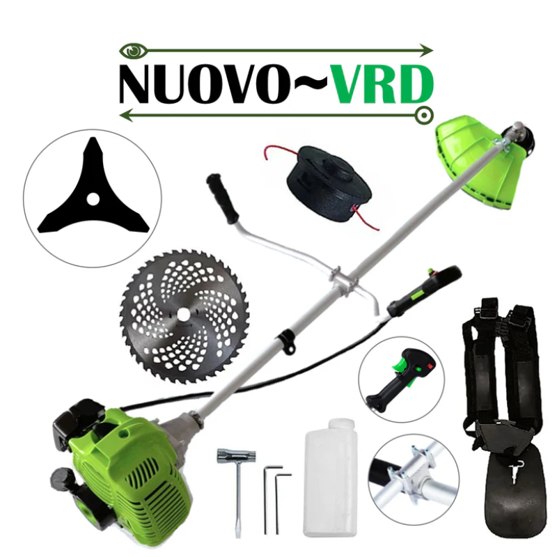 Motocoasa NUOVO-VRD Green Fuel-Efficient 3.4CP, Disc Vidia, Disc Stea, accesorii incluse