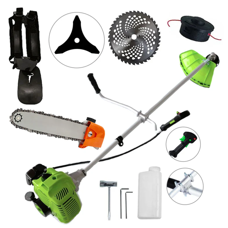 Motocoasa NUOVO-VRD Green Fuel-Efficient 3.4CP, Disc Vidia, Disc Stea, accesorii incluse + CAP DRUJBA