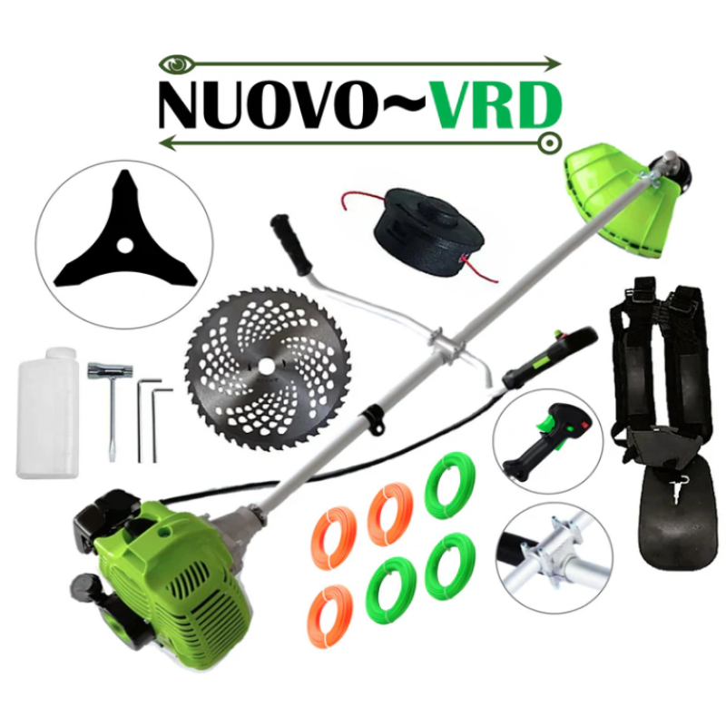 Motocoasa NUOVO-VRD Green Fuel-Efficient 3.4CP, Discuri si Accesorii incluse, SET FIR TAIERE