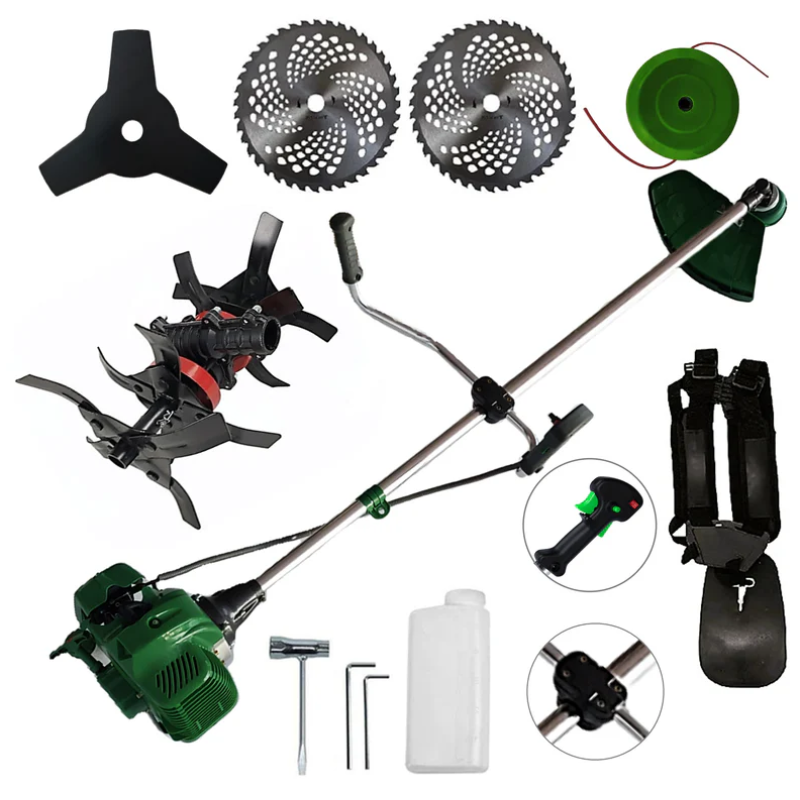 Motocoasa NUOVO-VRD VERDE 6CP, 2xDisc Vidia, Disc Stea, accesorii incluse, +CULTIVATOR PREMIUM