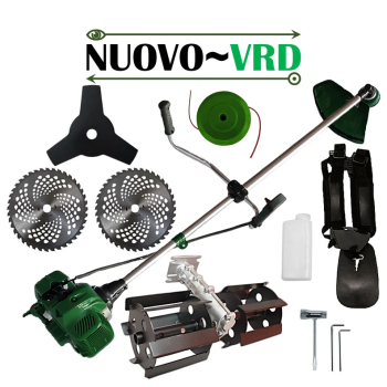 Motocoasa NUOVO-VRD VERDE 6CP, 2xDisc Vidia, Disc Stea, accesorii incluse +PRASITOARE