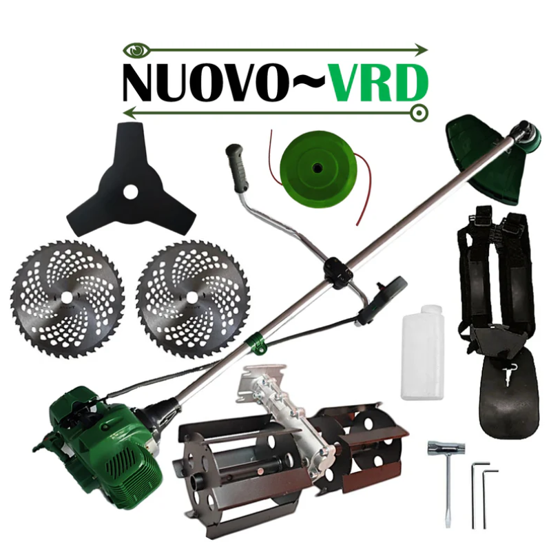 Motocoasa NUOVO-VRD VERDE 6CP, 2xDisc Vidia, Disc Stea, accesorii incluse +PRASITOARE