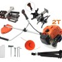 Motocoasa PALMiRA, 6CP, motor 2 timpi benzina, 52cc, 11.000RPM, + sistem taiere, BUNDLE Cultivator+Prasitoare