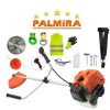 Motocoasa PALMiRA cu motor pe benzina, 2 Timpi, 6CP, 11.000RPM, 52cc + 14 Accesorii, 1xDisc Vidia230