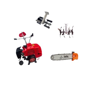 Motocoasa pe benzina CAMPION 7* Professional, 12000RPM, 58CC, 8.5CP + CULTIVATOR+ PRASITOARE+ CAP DRUJBA