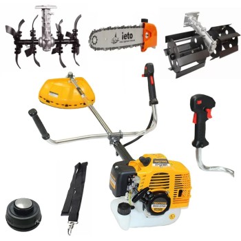 Motocoasa pe benzina, R5500 ROTOR, 4.7 CP , 5500W, 52 cm³, 10000Rpm+ Cultivator + Prasitoare+ Cap drujba