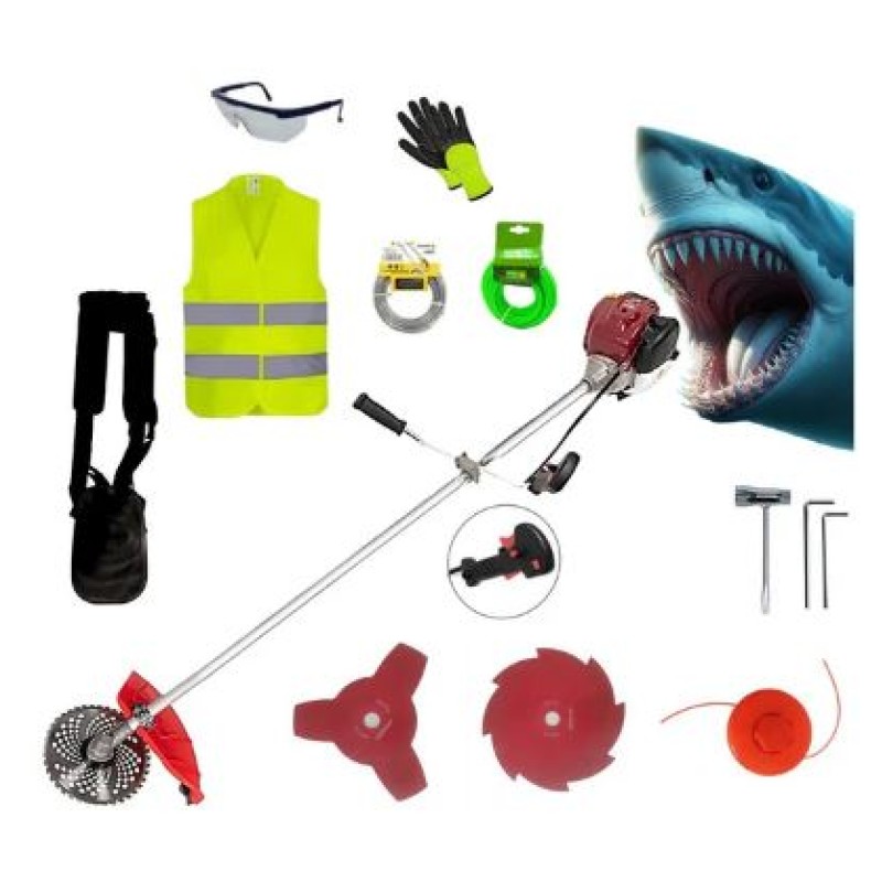 Motocoasa SHARKIRA 4 Timpi, 7.5CP, T5600, + Sisteme Taiere, Vidia, EXTRA Accesorii