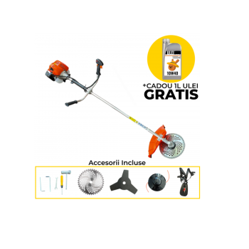 Motocoasa pe benzina, TOGO, 5.4 CP, 10000 rpm, 51.2 cc + accesorii incluse