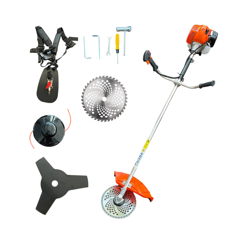 Motocoasa multifunctionala, 5.4CP, 51.2cc + cap drujba, accesoriu gard viu si 4 accesorii