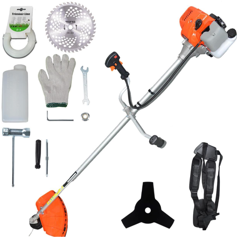 Motocoasa Tatta TM-452, 3.4 CP, Turatie motor in sarcina 9000 RPM, Turatie la relanti 3000 RPM, rezervor 1200 ml, 1500 mm, 7 piese incluse