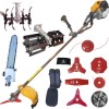 Pachet Motocoasa MOTOYAMA Japan, Cultivator, Prasitoare, Accesoriu tip fierastrau, 7.8CP, toate accesoriile incluse