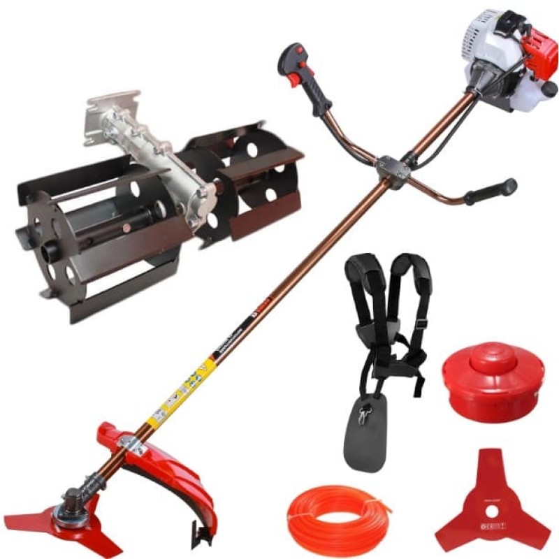 Pachet Motocoasa pe benzina AKIRA Japan, Prasitoare, Profesionala, 8CP, 10000RPM, 62CC