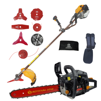 Pachet MOTOYAMA Japan, Motocoasa MYJ5500 7.5CP, Motofierastra 7800 7.8CP, toate accesoriile incluse