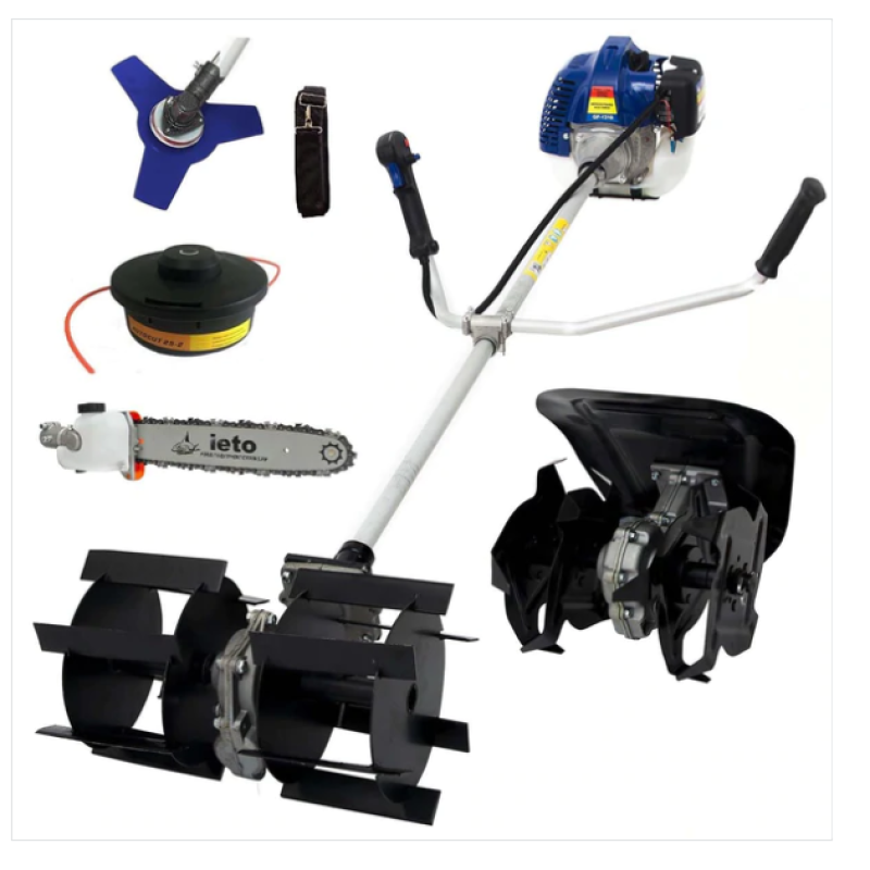 Set Motocoasa Micul Fermier G1310, 3.4CP + Cap Prasitoare + Cultivator + Cap Drujba