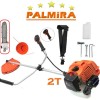 SET Motocoasa PALMiRA 6CP, motor 2 timpi benzina, 11.000RPM, + sistem taiere, + Cap Drujba
