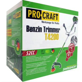 Set Motocoasa Procraft 4200, 5.3CP, 52CC + Cap Drujba + 4 Sisteme Taiere