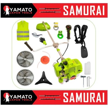 SET Motocoasa YAMATO SAMURAi 6.57CP, 9000Rpm, 2 x Discuri Vidia, EXTRA Accesorii