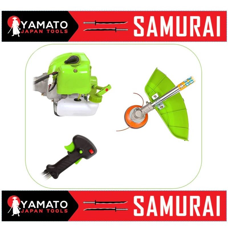 SET Motocoasa YAMATO SAMURAi 6.57CP, 9000Rpm, 2 x Discuri Vidia, EXTRA Accesorii