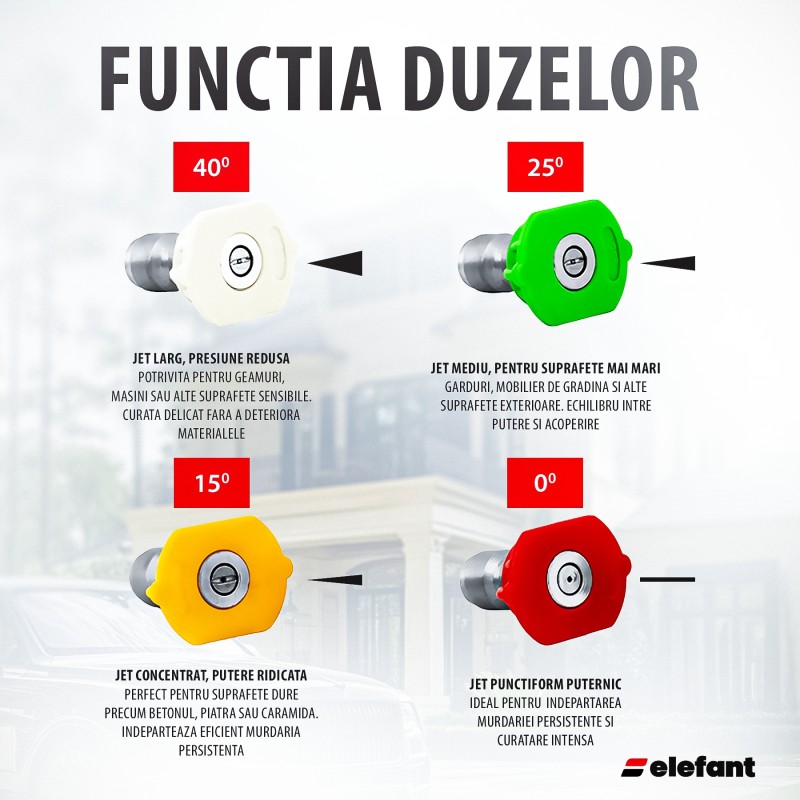 Aparat de spalat cu presiune ELEFANT E-110P-C, 2200W, 500l//h, 165 bar, lungime furtun 10 m