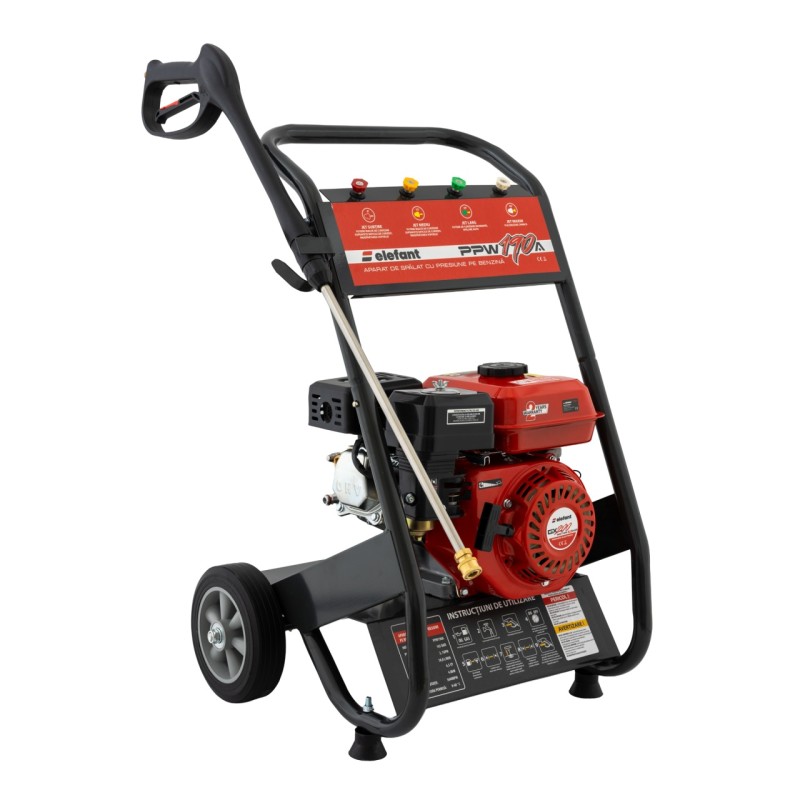 Aparat de spalat cu presiune pe benzina ELEFANT PPW190A, 6,5 CP ,10 L/min ,3600 rot/min Motor termic