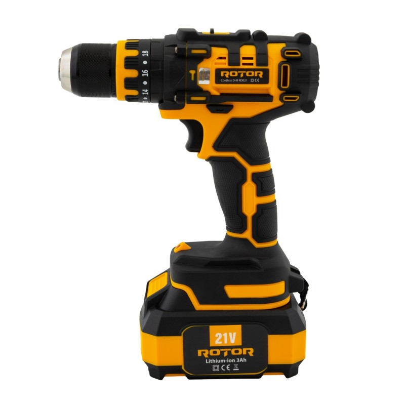 Autofiletanta pe acumulator ROTOR RDB21 21 V /3 Ah, 1350 Rot/min, 18+1, 30 Nm, Brushless