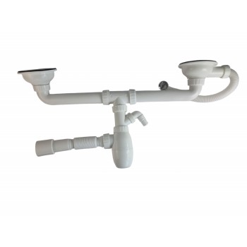 B731V Sifon universal pentru chiuveta dubla 1 1/2