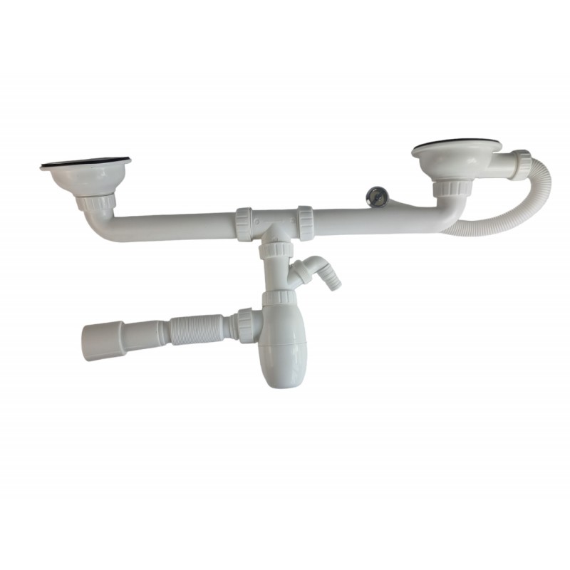 B731V Sifon universal pentru chiuveta dubla 1 1/2