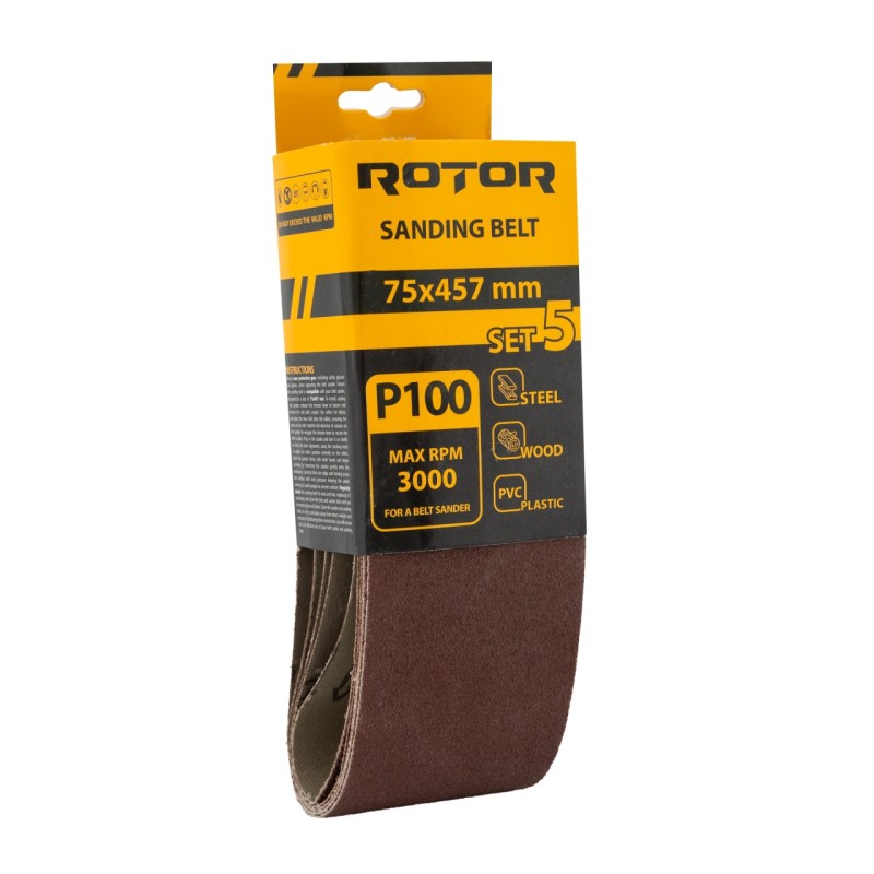 Banda de slefuit ROTOR P100 75*457 set 5