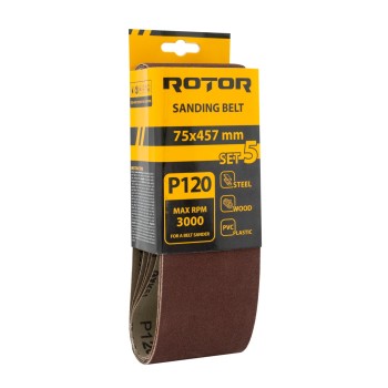 Banda de slefuit ROTOR P120 75*457 set 5