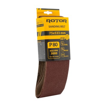 Banda de slefuit ROTOR P80 75*533 set 5